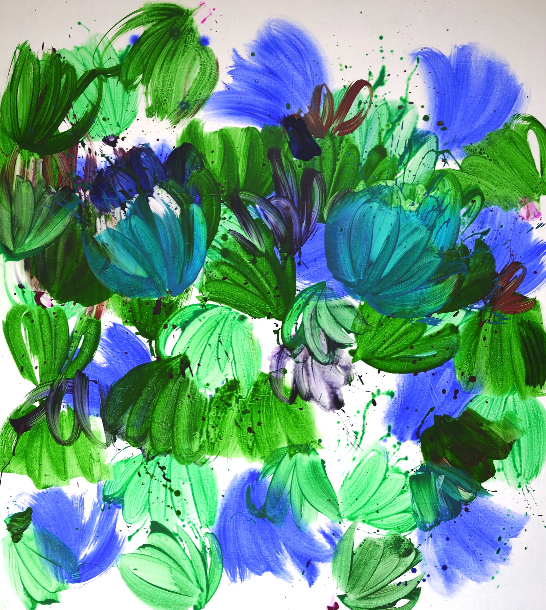 Blue Green No. 4 2019 acrylic on canvas 160 x 145cm gallery Netuschil Darnstadt