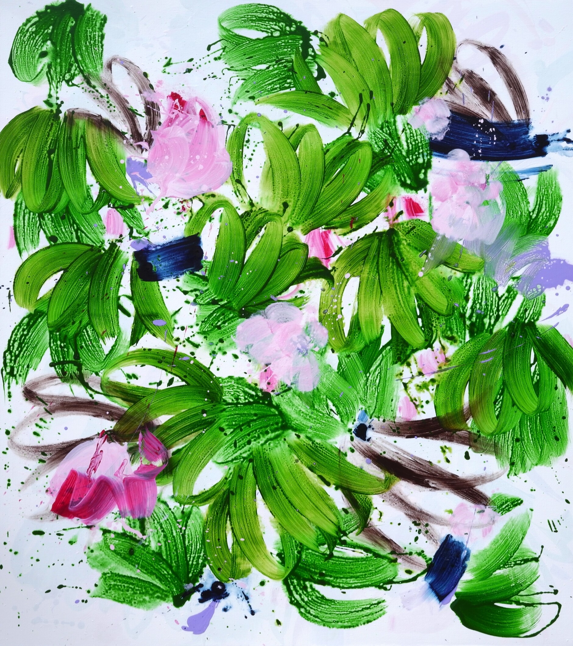 flower meadow no. 23 2022 acrylic on canvas 140 cm x 125 cm