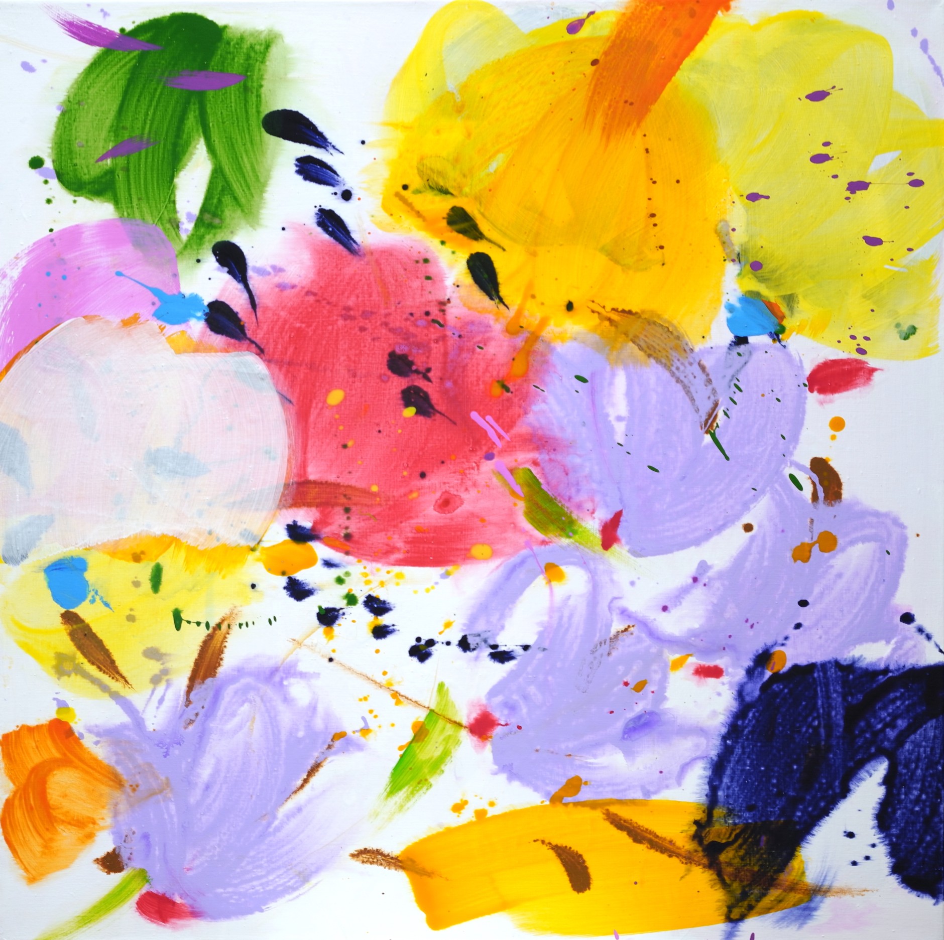 o.T. aus der Serie Garten 2025 Acryl auf Leinwand 80 cm x 80 cm