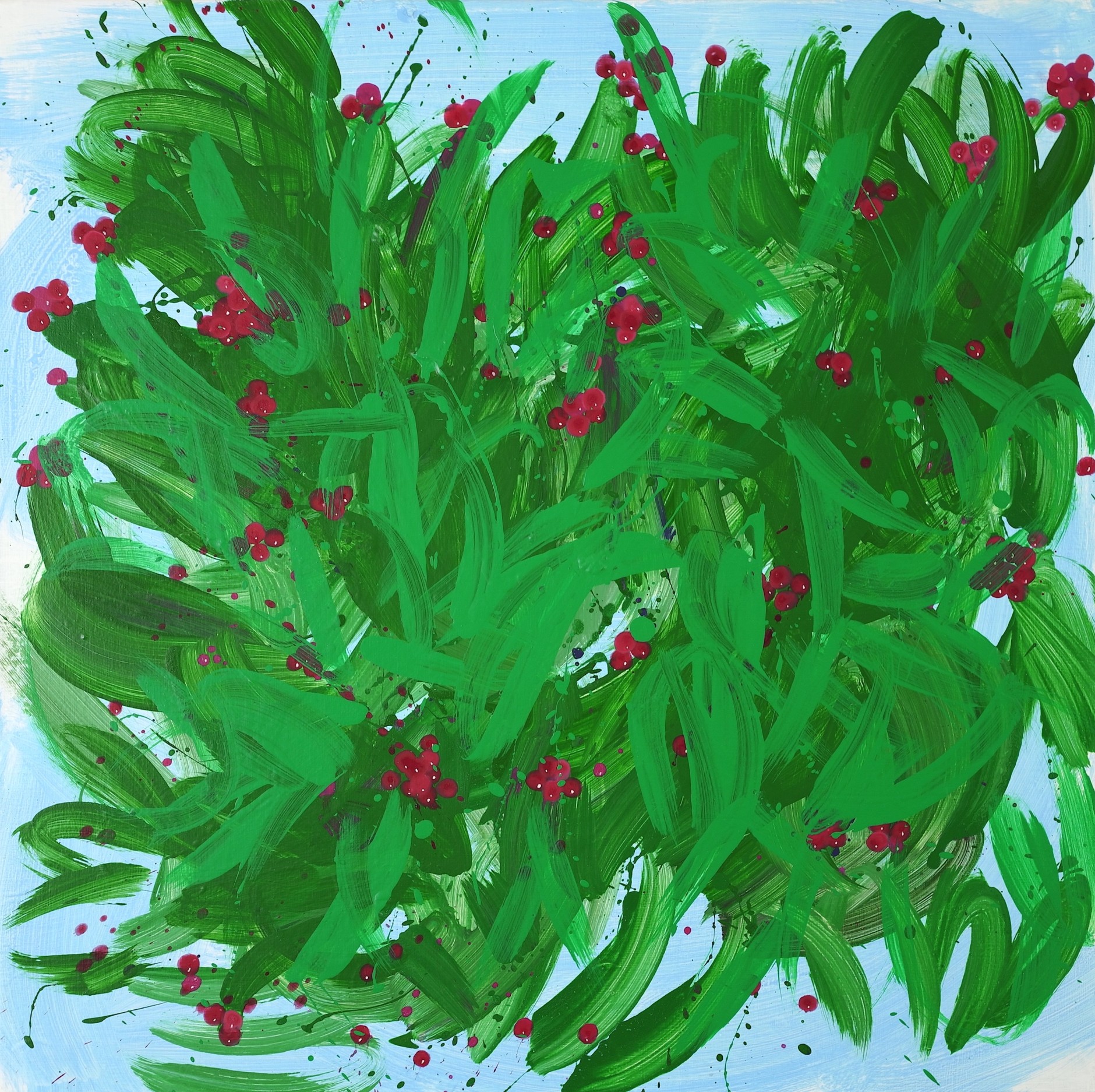 wild berries 2022 acrylic on canvas 80 cm x 80 cm